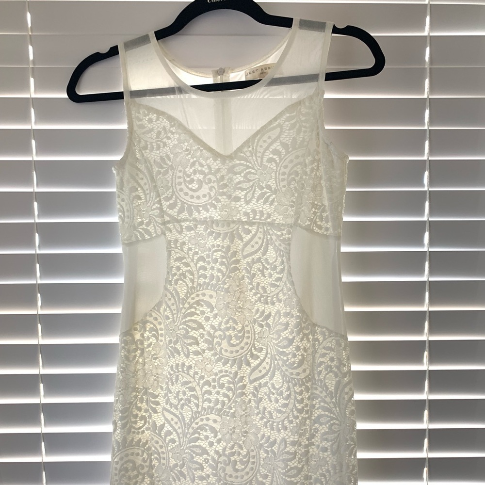 White Lace and Net Dress